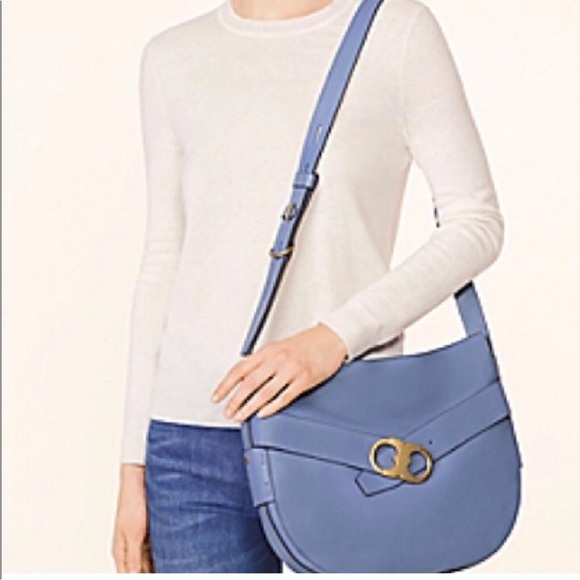 Tory Burch Gemini Link Shoulder Bag in Wallis Blue - Picture 2 of 8